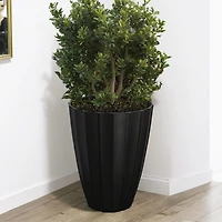 16" grand planteur cannelé, Bronze 16 po, Grand planteur cannelé