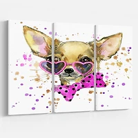 Impression sur toile « chien chiot à l'aquarelle » Design Art
