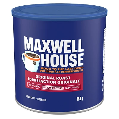 Maxwell House Original Roast Ground Coffee, Medium, 864 g Canister