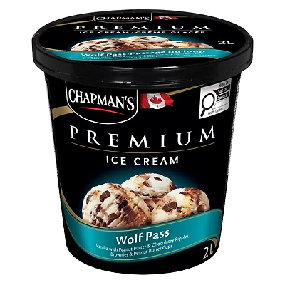 Chapman's Premium Crème glacée Passage du loup in a Tub Chap Prem Glace Pass Loup 2L