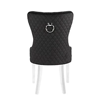 WINGBACK DINING CHAIR in Black SET OF 4