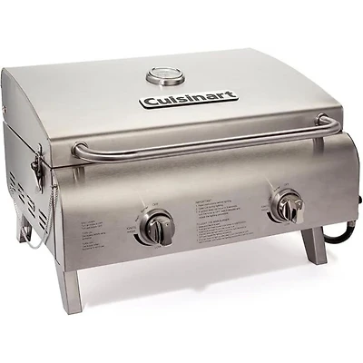Gril à gaz de table à 2 brûleurs Cuisinart Chef's Style