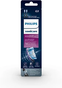 Philips Sonicare Têtes de Brosse Premium Soins des Gencives, 2 unités, HX9052/95, Noir