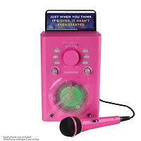 Singsation Classic Bluetooth Karaoke Machine/Speaker with Wired Microphone - Pink