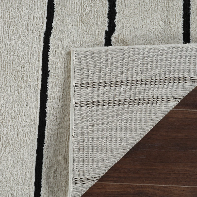 Tapis d'interieur abstrait Rug Branch Domus, creme noir, moderne - Salon, chambre