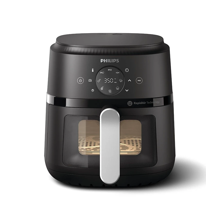 Philips 2000 Series Air Fryer with Window, 4.2 Liter Capacity, RapidAir Technology, Black, 13 Cooking Methods