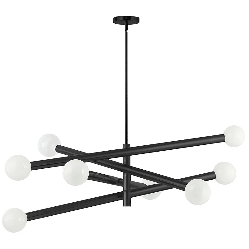 Wand 8 Globe Light Chandelier - Matte Black