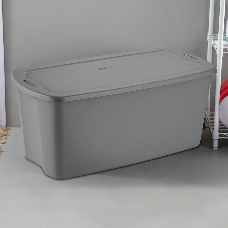 Sterilite Tote de Rangement 189L  Titanium 189L