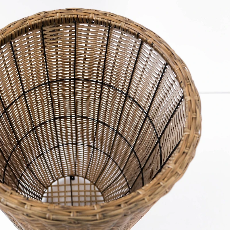 Rolland XL Pot de fleurs en rotin Marron clair, 35.4"