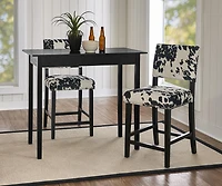 Tabouret de comptoir Noah imprimé vache noire