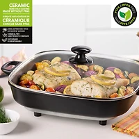 Starbasix Poêle à frire électrique - 30cmX30cm En céramique