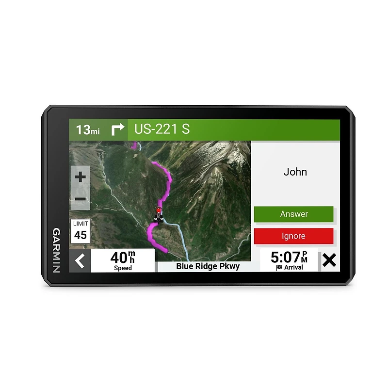 Navigateur GPS pour moto Bluetooth Garmin zūmo XT2 résistant aux intempéries avec écran tactile de 6 pouces adapté aux gants - Noir