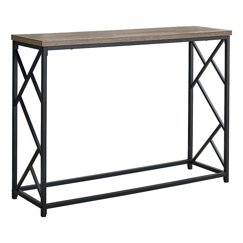 Monarch Specialties Accent Table, Console, Entryway, Narrow, Sofa, Living Room, Bedroom, Metal, Laminate, Brown, Black, Contemporary, Modern