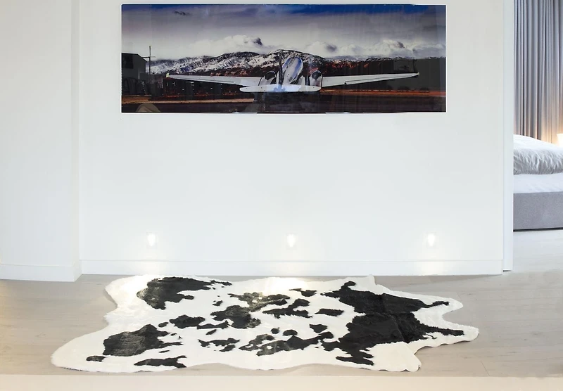 H-Luxe Faux Fur Cowhide Rug