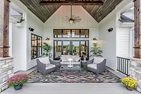 Outdoor Washable Grayton Ivory & Charcoal 7' x 9' Area Rug