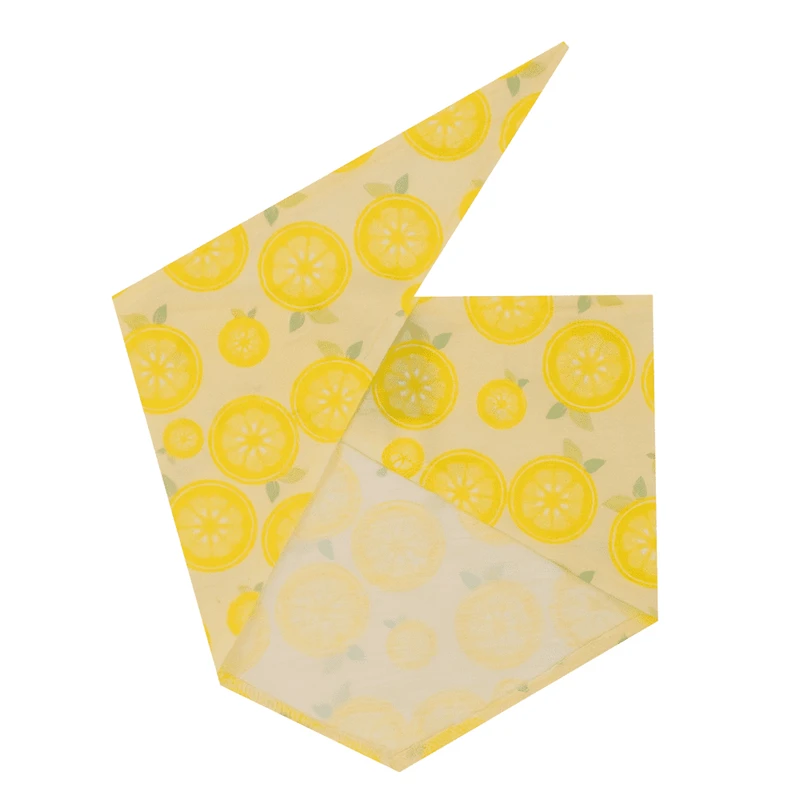 Bandana pour chien One Paw, imprimé amusant Lemon, léger, plusieurs tailles, jaune, pour chiens