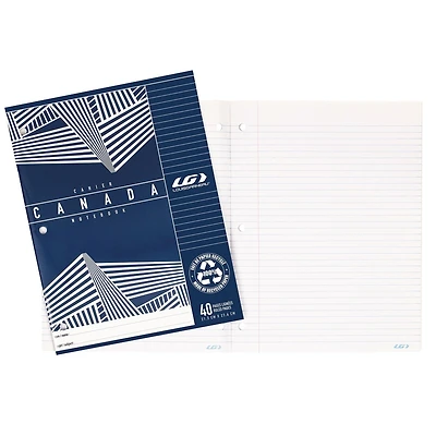 Louis  Garneau cahier Canada ligné bleu