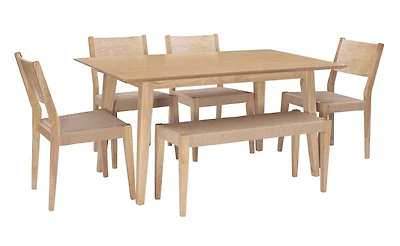 Parisi 6-Piece Dining Set, Natural