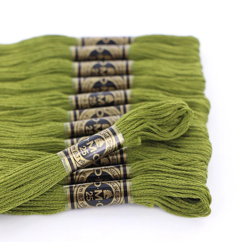 DMC Cotton 6 Strand Floss 8m - Green, 6 Strand