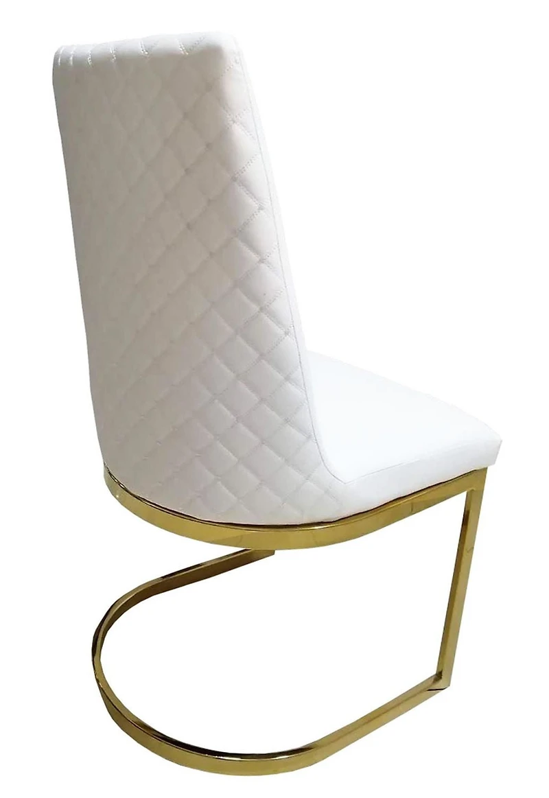 Chaise de salle à manger canadienne Ohio blanche (Ensemble de 2)