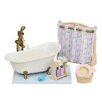 Ensemble de bain et de douche Calico Critters, meubles et accessoires pour maison de poupée