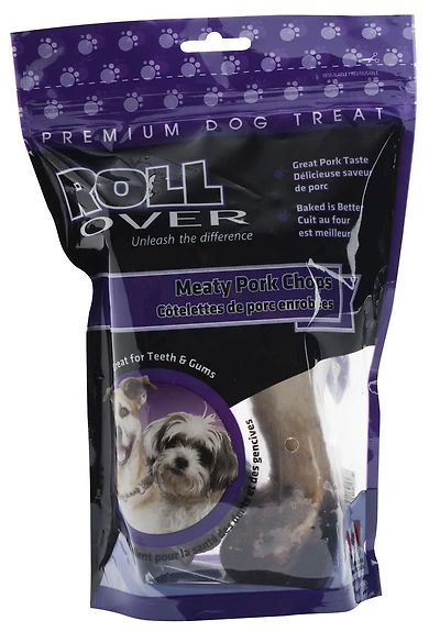 Rollover Premium Pet Food Ltd Rollover Premium Côtelettes de Porc Enrobées Gâterie pour Chien