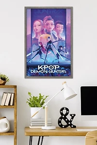 Netflix KPop Demon Hunters (2025) - One Sheet Wall Poster, 22.375" x 34" Framed