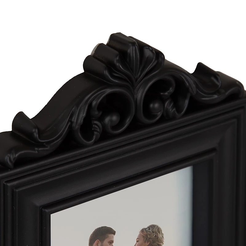 DesignOvation Cantua 4" x 6" Black Decorative Tabletop Picture Frame