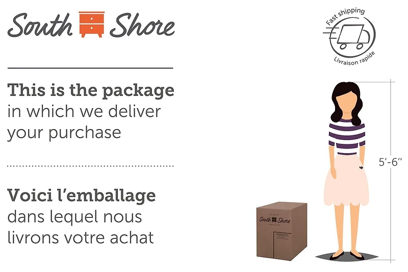 Meubles South Shore Sweedi Tabouret pour enfants Greige