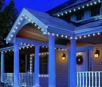 Holiday Time 100-Count Warm White LED Diamond-Cut C9 Christmas Lights, with Green Wire, 58'