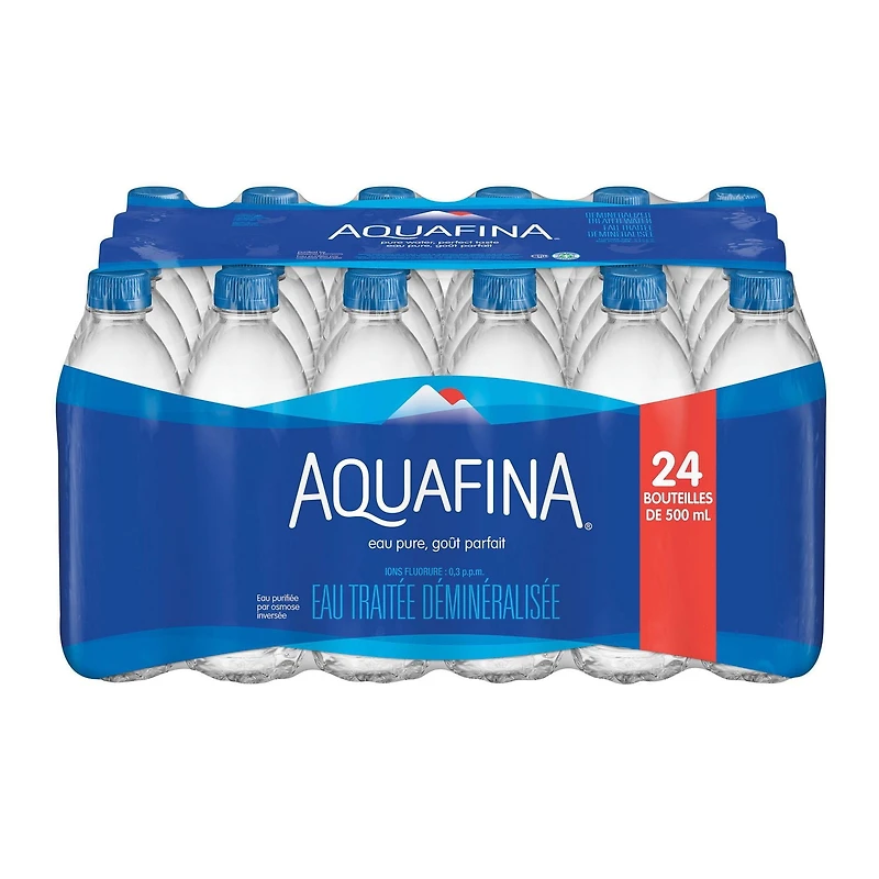 Aquafina Purified Water 24 x 500 mL, Bottles, 24x500mL