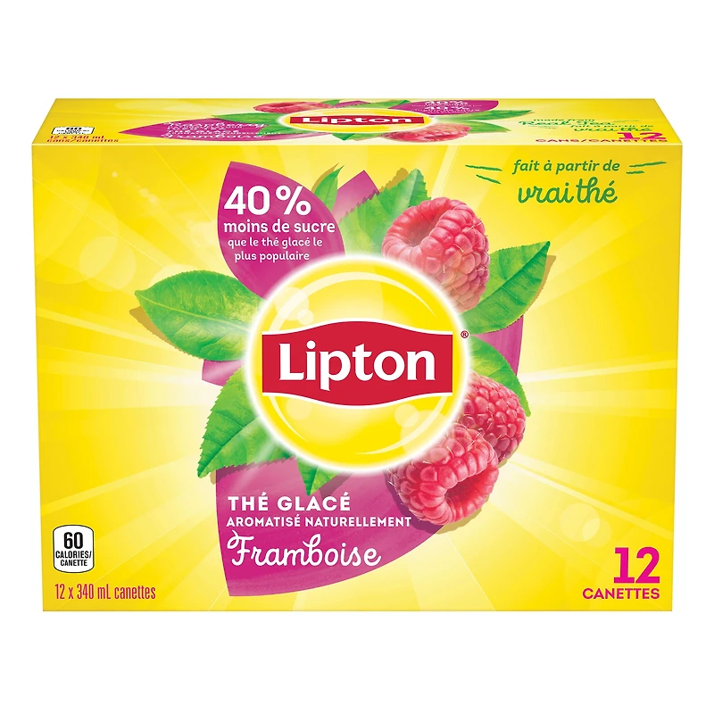 Lipton Raspberry Iced Tea 12 x 340mL, Cans, 12 x 340 mL