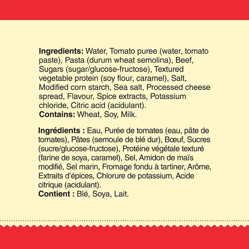 Chef Boyardee® Beefaroni Pasta And Beef in Tomato Sauce, 425 g