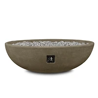 Real Flame Riverside 48" Oval Concrete Propane Fire Pit in Glacier Gray