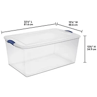 Boîte à verrou de Sterilite de 99.4L- Bleu 99,4L