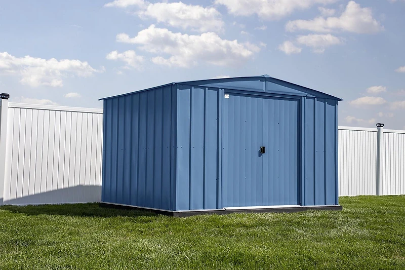 Arrow Classic Steel Storage Shed, 10x8, Blue Grey