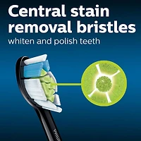 Philips Sonicare Diamondclean Replacement Brush Heads, Black, 2 count, HX6062/90, Advanced cleaning for stain removal & whiter teeth