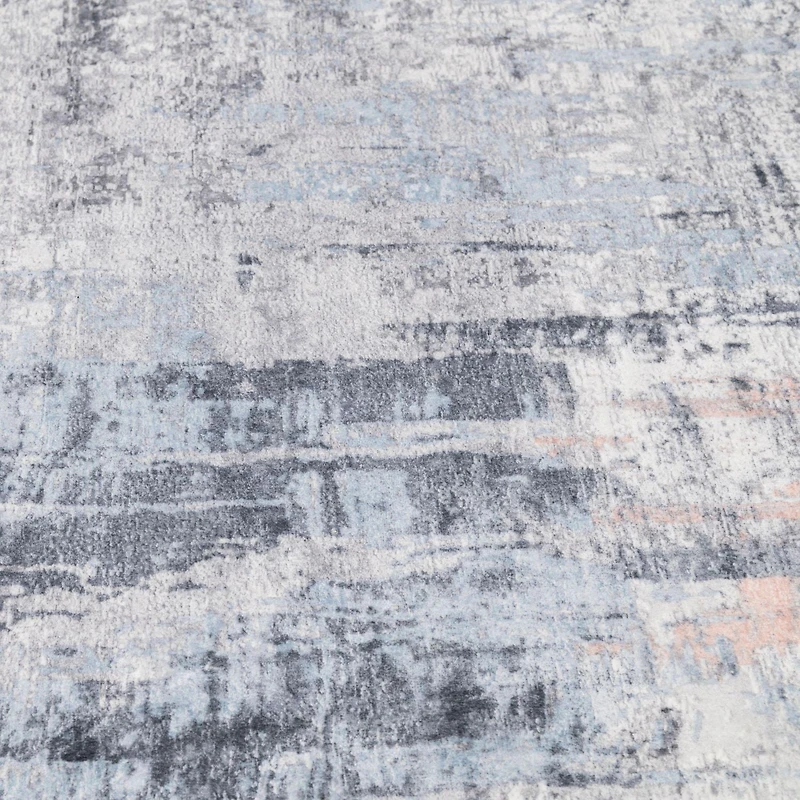 Banburry Light Blue and Light Grey Woven Area Rug