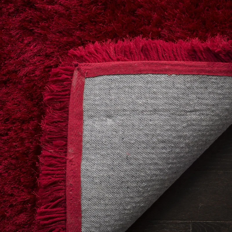 Safavieh Luxe Paxton Solid Plush Shag Area Rug, Red, 2'3" X 8' Runner