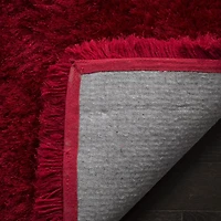 Safavieh Luxe Paxton Solid Plush Shag Area Rug, Red, 2'3" X 8' Runner