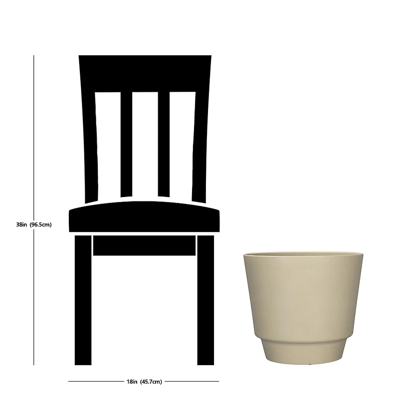 16 in. Calais Planter, Resin Planter