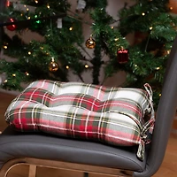 Coussin de chaise Celebration Plaid 16 "100% coton capitonné