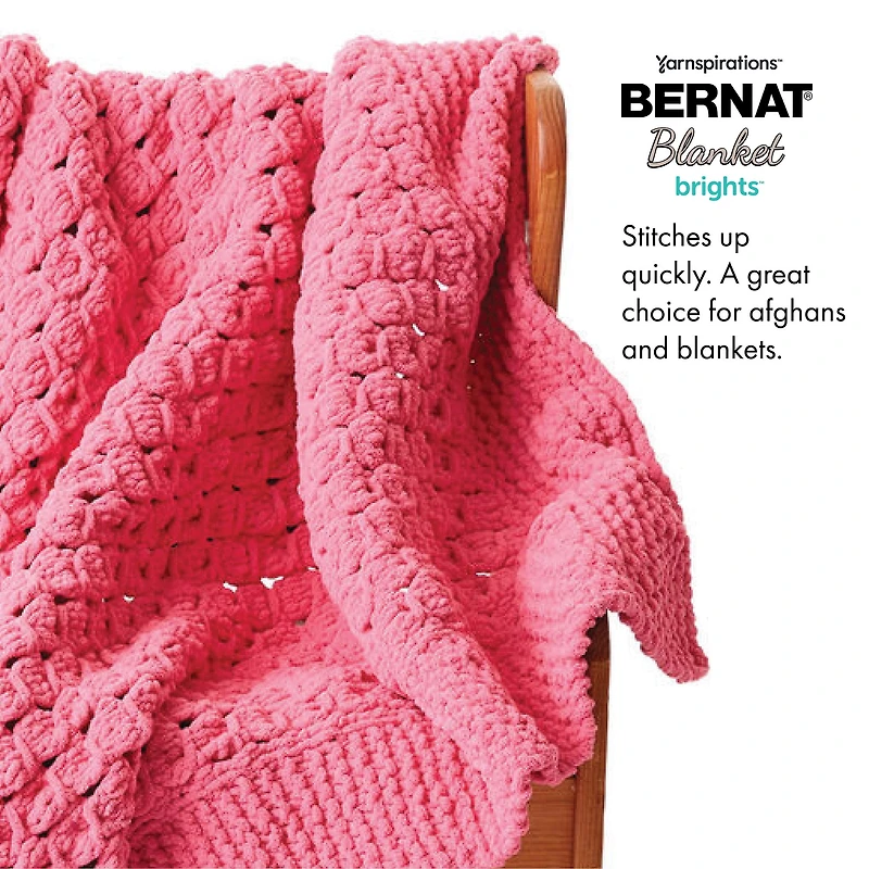 Fil Blanket Brights™ de Bernat®, Polyester #6 Super Bulky, 10.5oz/300g, 220 Yards Fil super extensible en polyester #6