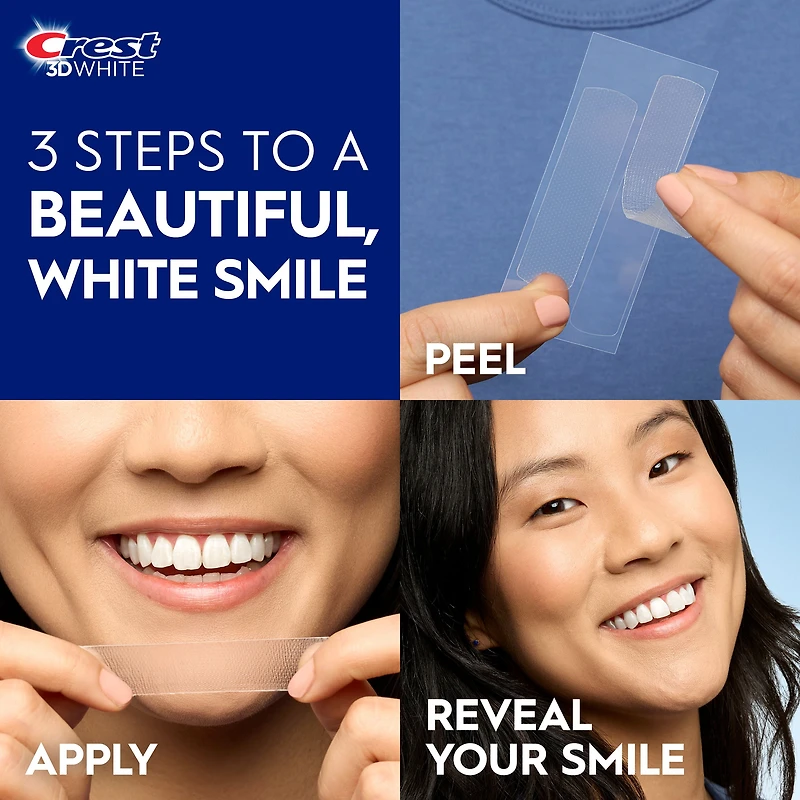 Crest 3D Whitestrips Classic Vivid At-home Teeth Whitening Kit, 6 Levels Whiter, 10 Treatments