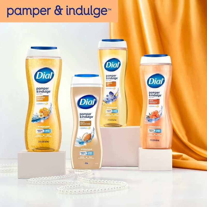 Nettoyant hydrant pour le corps à soja et lait d'amande Dial, 473 ml, testé par des dermatologues, sans silicones, parabènes, phtalates ni SLS, emballage de 1 1 bouteille, 473 ml