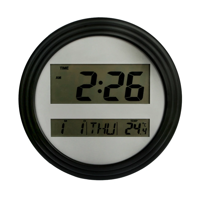 Home Trends Black Digital Wall Clock, HOME TRENDS PL BLACK DIGITAL CLOCK