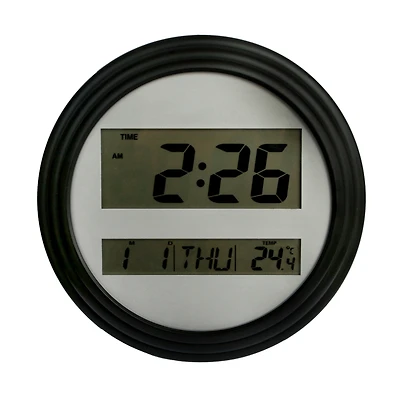 Home Trends Black Digital Wall Clock, HOME TRENDS PL BLACK DIGITAL CLOCK