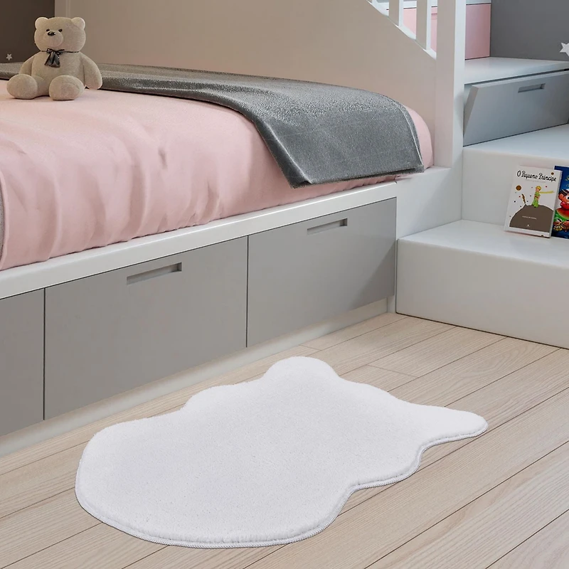 Flokati Collection (FFS) Modern Solid Design Non-Slip Area Rug, 2 ft.  in. x 3 ft. 3 in.