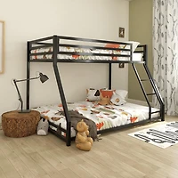 DHP Miles Metal Twin/Full Bunk Bed