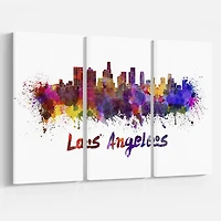 Design Art Los Angeles Skyline Canvas Print